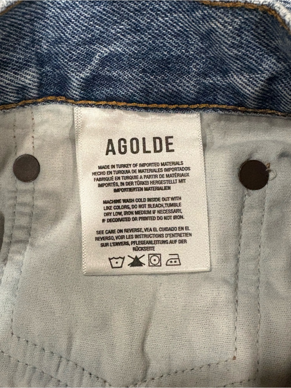 Agolde Reese relaxed cut off Shorts in wonder light wash size 29 - Picture 7 of 8